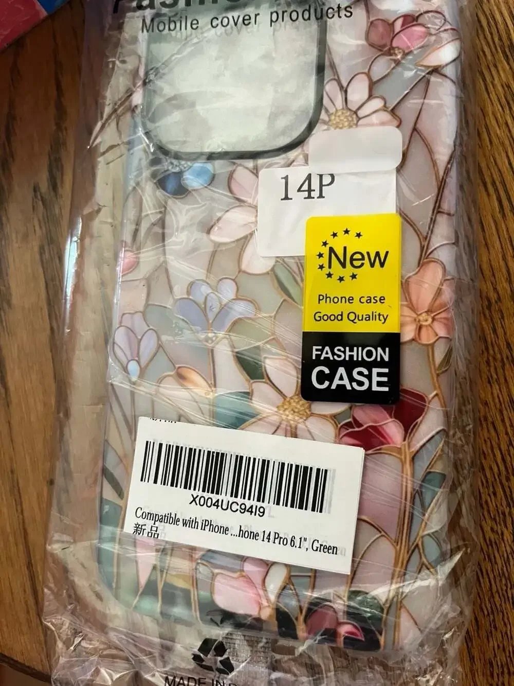 Fashion Case Stained Glass Floral Protective Case for iPhone 14 Pro